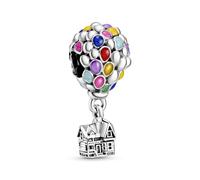 Pandora Charm Disney Là-Haut Ballons en argent sterling avec émail bleu, vert, orange, rose et bleu clair