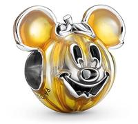Pandora Charm Disney Mickey effet citrouille en argent sterling avec émail orange transparent