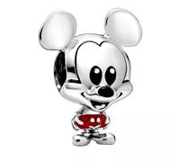 Pandora Charm Disney Mickey en argent sterling avec émail rouge et noir
