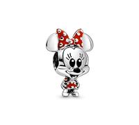 Pandora Charm Disney Minnie en argent sterling avec émail rouge et noir