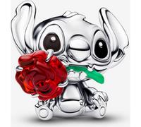 Pandora Charm Disney Stitch et Rose en verre de Murano one size