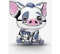 Disney Moana Pua The Pig Sterling Silver Charm with Pink, Grey and Brown Enamel