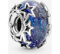Pandora Charm en Verre de Murano Bleu Galaxie & Étoile one size