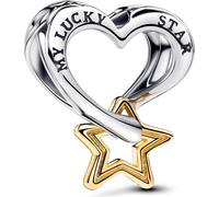 Pandora Charm Femme Lucky Star & Coeur Argent Sterling Doré 763513C00