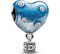 Pandora Charm Femme Montgolfière Coeur Bleu Zirconium Argent 793595C01