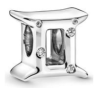Pandora Charm Gémeaux en argent sterling avec zircones cubiques transparentes