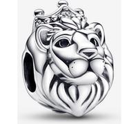 Pandora Moments Charm Tête de lion en argent sterling avec zircones cubiques transparentes