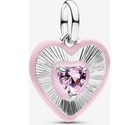 Pandora Charm Médaillon Cœur Rose Rayonnant one size