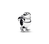 PANDORA Charm Moments Pingouin de ski, argent sterling, émail