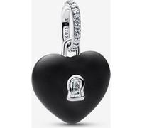 Pandora Charm Pendant Cadenas Cœur Céramique Noir Mat one size