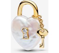 Pandora Charm Pendant Cadenas et Perle de Culture d’Eau Douce Traitée Baroque Doré one size