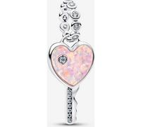 PANDORA Moments 794427C01 Breloque en forme de clé rouge irisée en argent sterling avec zircone compatible Me and Moments