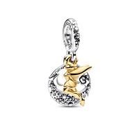 Pandora Charm pendant Disney Fée Clochette en argent sterling et métal plaqué or 14 carats avec zircones cubiques transparentes