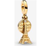 Pandora Charm Pendant Double Gravable Diamant de Synthèse Tour Eiffel de Paris