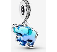 Pandora Charm Pendant Éléphant en Verre de Murano Bleu one size