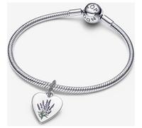 Pandora Charm Pendant Lavande Émail Violet et Vert one size