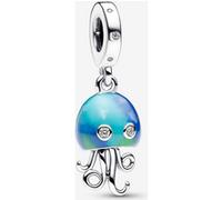 Pandora Moments Charm pendant Méduse en argent sterling avec zircones cubiques transparentes et émail qui change de couleur