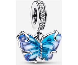Pandora Charm Pendant Papillon en Verre de Murano Bleu one size