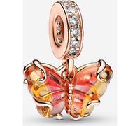 Pandora Charm Pendant Papillon en Verre de Murano Rose & Jaune
