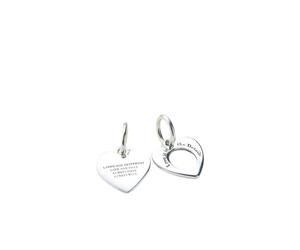 Pandora - Charm Pendent Double Cœur Loupe à Graver - Femme - Accessoires - Blanc - Taille: ONE Size