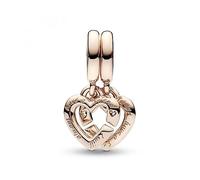 PANDORA Charm pendentif Moments 789538C01 Coeur, taille unique, Acier inoxydable, Zirkonia