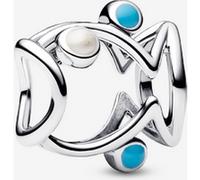 Pandora Moments 793819C01 Breloque en forme de poisson en argent sterling compatible avec pendentif Moments, 6x11,1x11,1 mm, Argent sterling, Pas de gemme