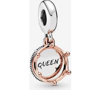 Pandora Passions Charm pendant Couronne en argent sterling et en métal plaqué or rose 14 carats