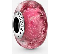 Pandora Charm Verre de Murano Rose Ondulé Fantaisie