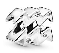 Pandora Charm Verseau en argent sterling avec zircones cubiques transparentes