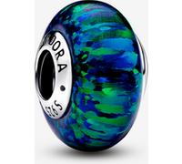 Pandora Charm Moments en argent sterling opale verte-bleue créée en laboratoire Taille unique