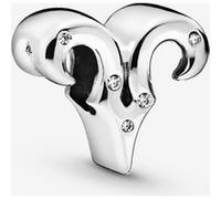 Pandora Charm Bélier en argent sterling avec zircones cubiques transparentes
