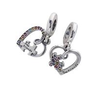 Pandora - Charme à breloque détachable en forme de cœur puzzle pour amitié - Femme - Accessoires - Multicolore - Taille: ONE Size