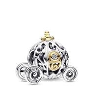 PANDORA Charme Charmant Charmant Cendrillon 100e Anniversaire Disney avec Diamant synthétique 0.015 ct TW GHI SI1 792553 C01 Taille unique FEMME, taille unique, Acier inoxydable, Pas de gemme