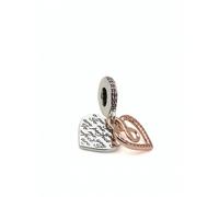 Pandora - Charme Double Pendant Cœur Infini Bicolore - Femme - Accessoires - Multicolore - Taille: ONE Size
