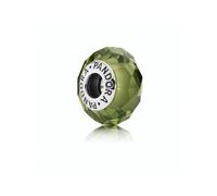 Pandora - Charme Olive Green Facetté - Femme - Accessoires - Vert - Taille: ONE Size