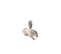Pandora Weiße Blühende Rose Doppelter Charm-Anhänger 793200C01 Pendentif
