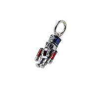 Pandora Breloque 793583C01 Casse‑Noisette mobile en argent sterling zircone cubique rouge