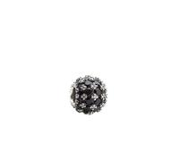 Pandora - Charme Rond Pavé Scintillant - Femme - Accessoires - Noir - Taille: ONE Size