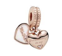 Pandora - Charme Sépare Cœur "Tu es toujours dans mon cœur" - Femme - Accessoires - Rose - Taille: ONE Size