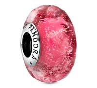 Pandora Charms Breloque en verre de Murano rose fantaisie ondulée 798872C00
