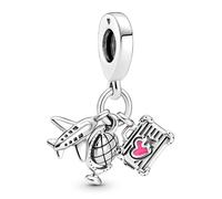Pandora Charms Breloque pendentif avion, ballon et valise 799435C01