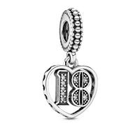 Pandora Charms Breloque pendentif en argent sterling 18 ans d'amour 797262CZ