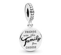 Pandora Charms Breloque pendentif en argent sterling Friends Are Family 798124EN16