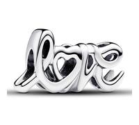 Charm Love en Lettres Cursives Argent