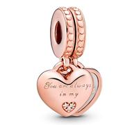 Pandora 782072EN23 breloque en argent Pandora 782072EN23 femmes argent Zirconia et émail Rose Coeurs Mère et Enfant