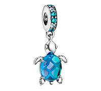 Charm - Pandora - Tortue en verre de Murano - Argent 925 - Bleu - Mixte