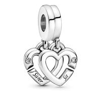 Pandora Charm Pendant Séparable Cœurs de Sœurs Entrelacés one size