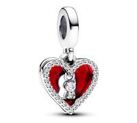Pandora Charms Charme Pendentif Double Coeur Rouge et Serrure 793119C01