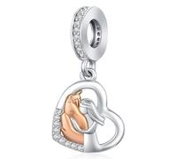 Pandora Charms Cheval Argent 925 Pandora Cheval Fille Perle Breloque pour Bracelet Pendentif Cheval Bijoux Cadeaux pour Filles Damen