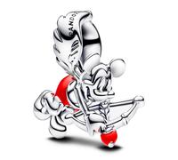 PANDORA Moments Disney Mickey Mouse Cupidon Charm en argent sterling avec cristal artificiel compatible Moments 793616C01, Rot, Argent sterling, Pas de gemme
